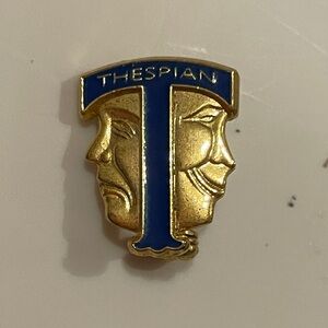 Gold and Blue Thespian Pin
